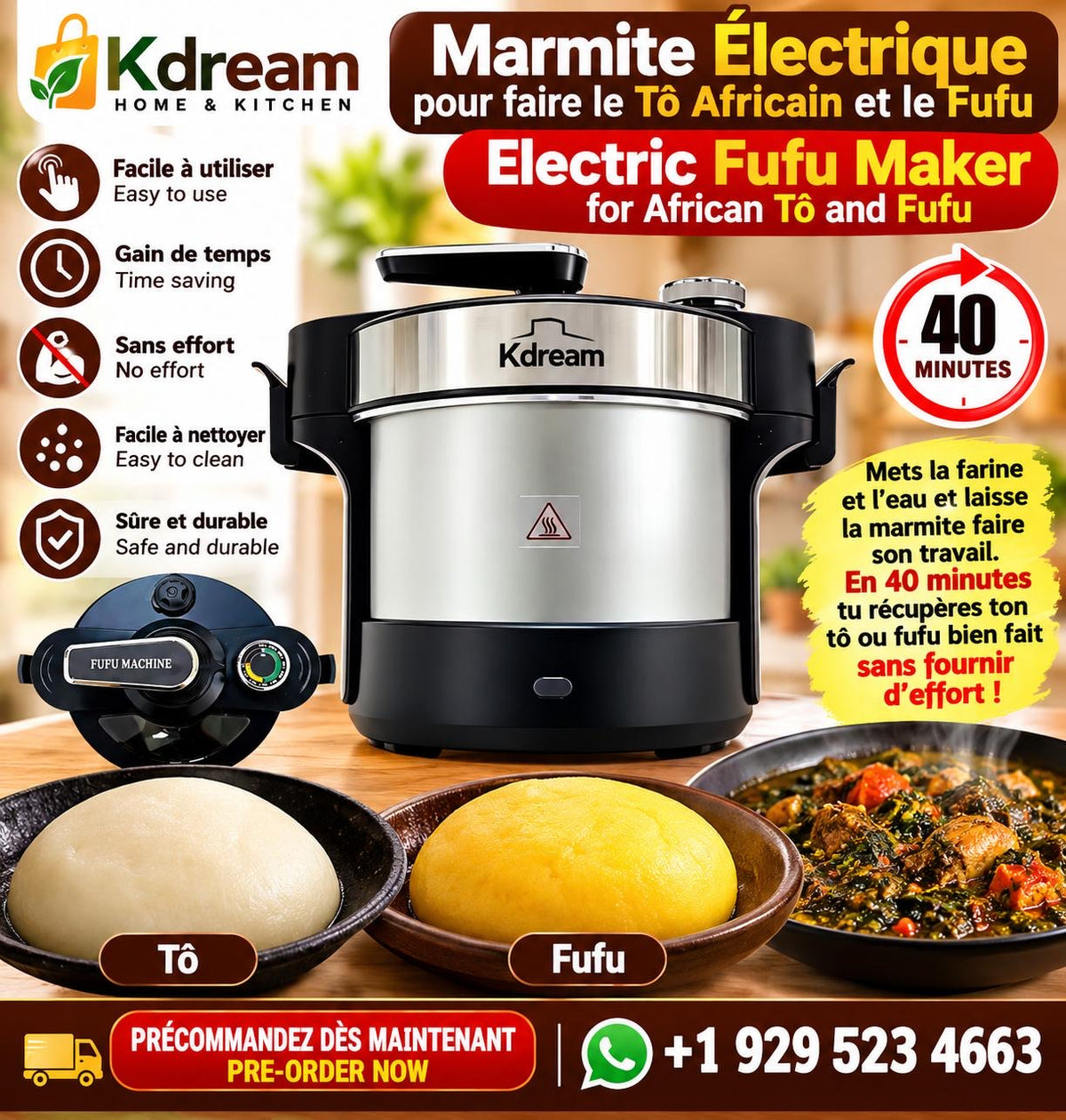 Marmite Electrique pour Fufu et Tô