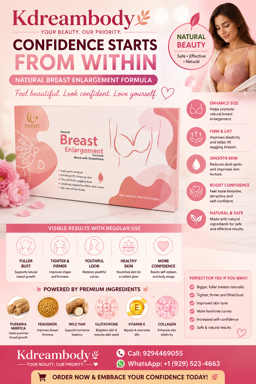 1 pack Natural Breast Enlargement