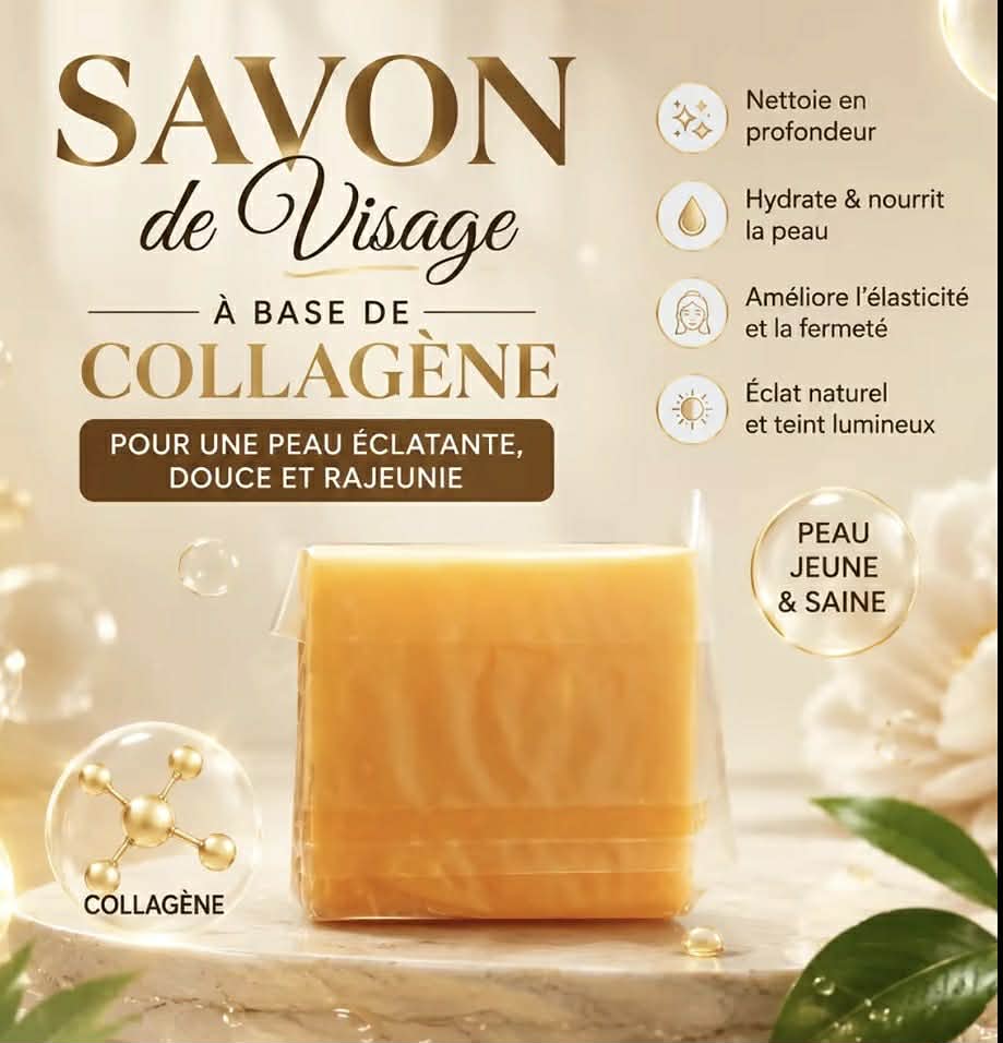 Savon de visage à base de Collagen