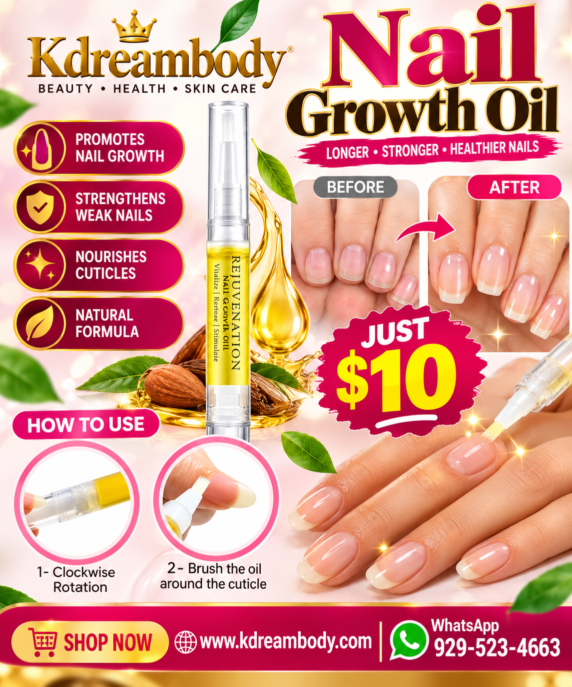 Nail growth oil